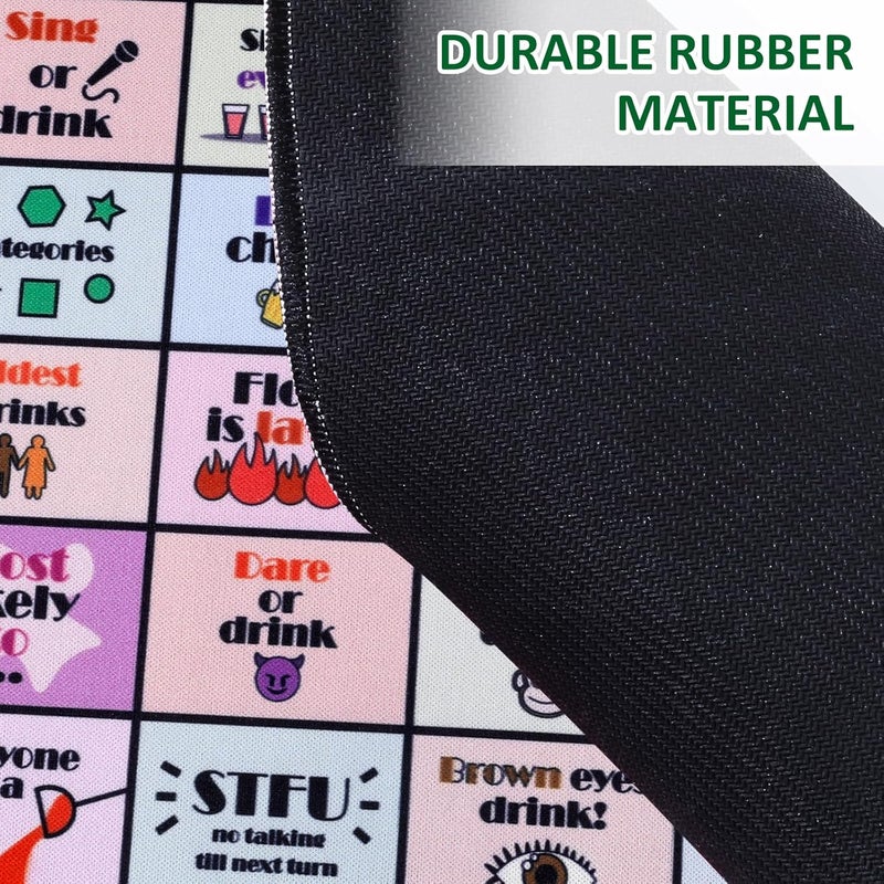 Fofeadm Drinking Games for Adults, Rubber Mat Drinking Board Game, Funny Party Interactive Drinking Games for Game Night, Birthday, Family Play or Any Occasion, Age 21+ - Image 4